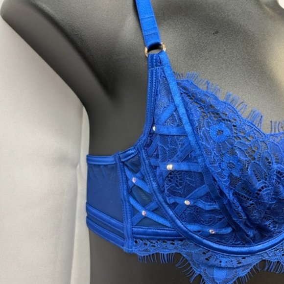 Honey Birdette Elsie Cobalt Blue Bra - Picture 2 of 5